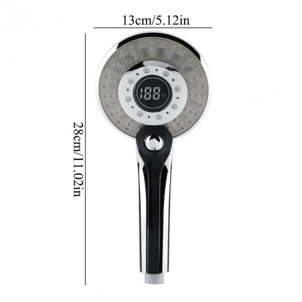 Led Shower Head W/ Digital Temperature Control