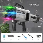 The Super Handheld 64 Hole Led Glowing Bubble Machine