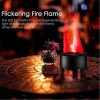 3D Fake Flame Lamp, Electric Campfire Artificial Flickering Flame, Table Lamp Fake Fire Light Realistic Flame