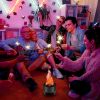 3D Fake Flame Lamp, Electric Campfire Artificial Flickering Flame, Table Lamp Fake Fire Light Realistic Flame