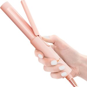 Ceramic Mini 1 Inch Curling Iron For Short Hair, Small Hair Curler Iron For Travel, Dual Voltage Curling For Worldwide Trip(Light Pink)