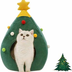 Christmas Tree Shaped Cat Bed