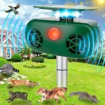 Ultrasonic Animal Repeller, 5 Modes Solar Powered Animal Deterrent Rodent Repeller, Waterproof Repellent With Motion Sensor And Flashing Light For Squirrels, Rabbit, Fox, Raccoon For Yard Farm Garden