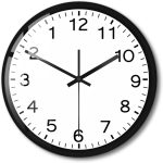 Modern Design Run Backwards Quiet Sweep Clock With Metal Frame, Battery Operated Anticlockwise Reverse Anti Wall Clock Timepieces Run Counter Aluminum Frame Wall Watch For Home Living Room