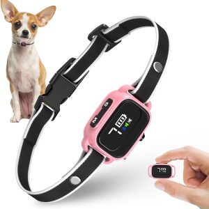 Ricivi Anti-Bark Collar For Small Dogs, No Shock Anti Barking Collars With 7 Sensitivities, 3 Adjustable Modes Beep & Vibration, Ip67 Waterproof – Effective & Humane Small Dogs Bark Collar-Rose Pink