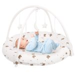 Beright Baby Gym, Baby Play Gym With Movable And Detachable Hoops, Baby Activity Center With Hanging Out Toys In Shape Of A Moon And Stars, Perfect Newborn Toys, Bear