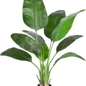 Aphighjoy Bird Of Paradise Artificial Plant – Plants Areca Palm Tree, No Need Styling Faux Tropical Palm Potted Tree For Home Office Decor (4Ft-1Pack, Bird Of Paradise)