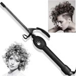 Bluetop 9Mm Ceramic Mini Hair Curler For Short Hair, Tight Curls Curling Iron, Ptc Heating, Adjustable Temperature, Fast Heating, Lcd Digital Display, Travel Size, Dual Voltage, 3/8 Inch, Unisex