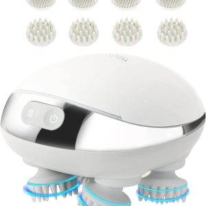 Mountrax 5 In 1 Electric Scalp Massager, Portable Heated Head Kneading 88 Massage Nodes, 2 Styles & 3 Speed Modes, Body For Deep Cleansing, , Hair Growth