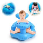 Baby Inflatable Seat, Pvc Folding Baby Chair For Sitting Up 3-12 Months,Portable Baby Floor Seats For Sitting Up, Baby Seats For Infants,Home And Travel (Light Blue)