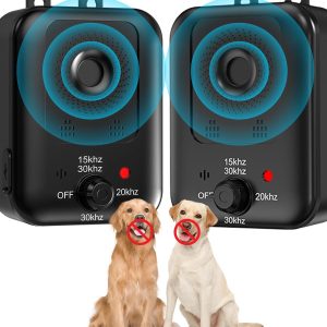 Anti Barking Devices, 2 Pack Auto Dog Bark Control Devices With 3 Modes, Rechargeable Ultrasonic Bark Box Dog Barking Deterrent Devices, Effective Stop Barking Dog Devices For Indoor & Outdoor Use