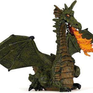 Winged Dragon With Fire (Winged Blue Or Green Dragon; Colors May Vary)