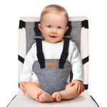 Liuliuby Travel Essential Harness Seat – Travel High Chairs For Babies – Portable High Chair For Travel Baby Essentials – Baby Travel Gear, Travel Booster Seat For Table, Portable Highchair For Baby