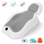 Baby Bath Support | Newborn Bathtub With Thermometer Collapsible Baby Bathtub Baby Bather, Baby Tubs For Baby Tubs For Newborn Essentials Must Haves-Baby Tub (Gray)