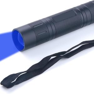 Blue Light Flashlight Zoomable Single Mode Blue Led Flashlights For Night Fishing Observation