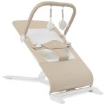 Baby Delight Alpine Deluxe Portable Bouncer, Infant, 0-6 Months, 100% Gots Certified Cotton Fabrics, Organic Oat