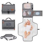 Portable Diaper Changing Pad For Newborns! Shoulder Strap, Waterproof Design, Smart Wipes Pocket, And Changing Mat – The Perfect Travel Changing Kit For Busy Parents And An Ideal Baby Shower Gifts