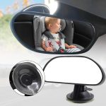 Baby Car Backseat Mirror, Rear View Facing Back Seat Mirror Kid Safety Rearview Children Adjustable Rearview Wide Angle Convex Mirror For Infant Toddler Child Children Backseat Passengers