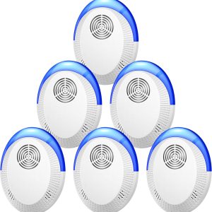 6 Pack Ultrasonic Mouse Repellent – Indoor Ultrasonic Pest Repeller For Mosquito, Mice, Rats, Roach, Rodent, Spider, Bug, Electronic Mosquito Repellent Ultrasonic Plug In For Indoor, House, Garage