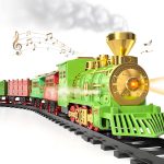 Temi Large Train Set – Kids Electric Train Toy With 3 Way Smoke Locomotive, Light And Sounds, Cargo Cars And Long Tracks, Gift Train Sets For Boys & Girls 3 4 5 6 7 8+ Years