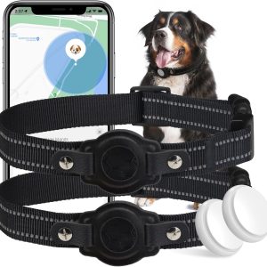 Gps Tracker For Dogs, Waterproof Location Pet Tracking Smart Collar (Ios ), No Monthly Fee, Reflective Real-Time Gps Tracker Dog Collar For Small Medium Large Dogs (2 Pack)