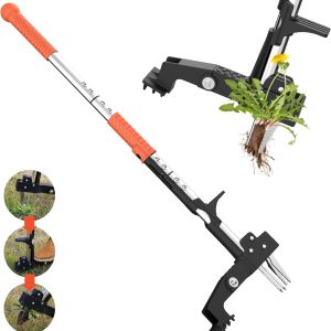 Weed Puller Tool, Gardening Stand-Up Weeder Puller With Ergonomic 39.3″ Long Handle And 4 High-Strength Stainless Steel Claws, Easily Remove Weeds Without Bending, Pulling, Or Kneeling.