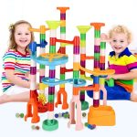 Marble Run, 135Pcs Marble Maze Game Construction Building Toys For Kids, Marble Track Race Set Stem Learning Toys Gift For Boys Girls 3 4 5 6 7 8 9 10+