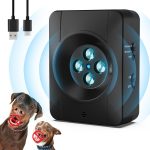 Anti Barking Device For Dogs, 4 Powerful Emitters Auto Dog Barking Device, Stop Dog Barking Device, Rechargeable Dog Barking Deterrent Devices With 3 Adjustable Modes For Small Large Dogs, Black