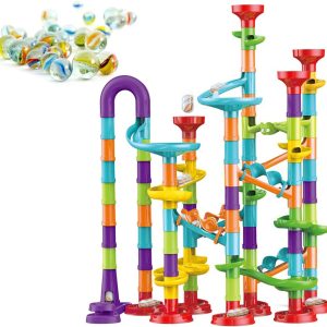 Marble Run For Kids Ages 4-8 – Maze Game Diy Educational Playset Birthday Gift For Ages 3+,Track Pipe Building Blocks Glass Marbles For Kids Birth Day Preschool, Toys For 3 Year Old Boys Christmas