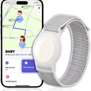 Mini Gps Tracker For Kids, Teens, Special Needs – Hidden Ios Real-Time Locator Watch Band – No Monthly Fee, White