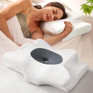 Dream Without Pain Cervical Neck Pillow For Sleeping, Ergonomic Contour Side Sleeper Pillows For Adults, Cooling Orthopedic Pillow For Neck Support, Memory Foam Pillows Back Stomach Sleepers