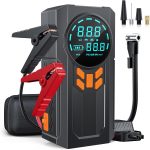 Jump Starter With Air Compressor, 3000A 150Psi Battery Jumper Starter Portable (9.0 Gas/8.0L Diesel), 12V Jump Box Car Battery Jump Starter With Smart Jumper Cables, 3 Modes Flashlight, Lcd Display