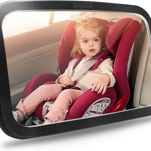 Shynerk Baby Car Mirror, Safety Car Seat Mirror For Rear Facing Infant With Wide Crystal Clear View, Shatterproof, Fully Assembled, Crash Tested And Certified