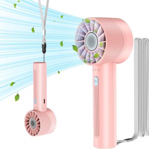 Mtaoyac Portable Handheld Fan Rechargeable, Mini Personal Fan, High Speed Fan With 4 Speeds Tutbo Mini Fan, Usb 2600Mah Battery Small Hand Held Fan For Kids Travel Office Outdoor Home Women Men