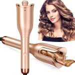 Automatic Curling Iron, Professional Anti-Tangle Automatic Hair Curler With 1″ Curling Iron Large Slot & 4 Temperature & 3 Timer, Dual Voltage Rotating Curling Iron With Auto Shut- For Hair Styling