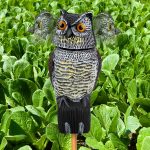 Owl Decoys To Scare Birds Squirrels Away,Owls To Frighten Birds 360 Degree Rotating Head,Plastic Owl Decoy To Scare Birds Away Deterrent,Garden Owls Bird Scare Devices For Indoor Outdoor Garden,Yard