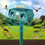 2024 Solar Ultrasonic Animal Repeller, Cat Repellent Outdoor, Dog Deterrent, Squirrel, Raccoon, Skunk, Rabbit, Rodent, Fox, Deer, Bird Etc.Motion Detection, Led Flashing Light