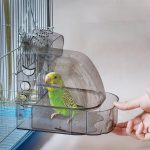 Bird Bath Cage, Cleaning Pet Supplies Cockatiel Bird Clear Bathtub With Bottom Drawer For Little Bird Parrots Spacious Parakeets Portable Shower For Most Birdcage