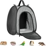 Petsfit Guinea Pig Carrier Extra Large Small Animal Carrier For Rabbit,Hamster,Hedgehog,Rat,Small Birds – Portable Bags With Shoulder Strap,Breathable Mesh Window,Removable Trays,Side Pockets