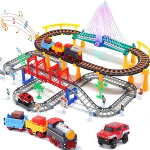 Toddler Train Set Toy, Electric Train Track Playset For 3 4 5 Years Old Kids, Boys And Girls