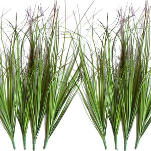 Vantree 8Pcs Artificial Plants,Artificial Shrubs Wheat Grass Greenery,Artificial Greenery Stems Outdoor Plants For Home Decor, Tall Grass Artificial Grass Plant For Outdoor Indoor Decor