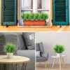 Artificial Outdoor Plants, Fake Wheat Grass Greenery Shrubs, UV Resistant Faux Plastic Plants Garden Porch Window Box Décor