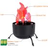 Battery Operated Fake Fire Lamp, 3D Artificial Fire Flames 4 in 1 Campfire Realistic Effect, Flame Bowl Hanging Flame Light