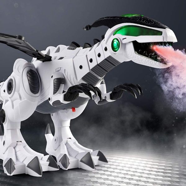 Dinosaur Toys for Kids, Electric Walking Dinosaur Robot with Fire Breathing & Mist Spray and Roar Sounds, Mist Spraying Robot Dragon Toy