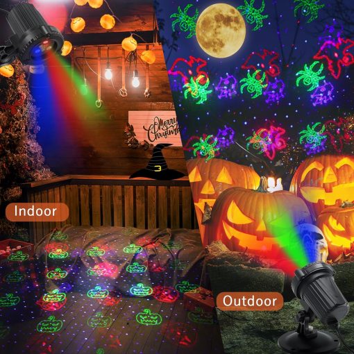 Halloween Outdoor Projection Light, Halloween Holographic Projector Light