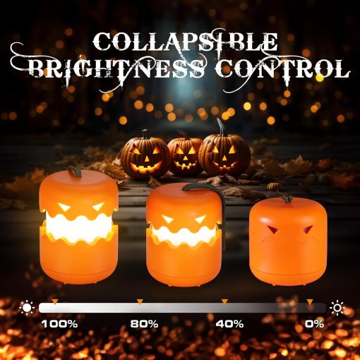 Halloween Pumpkin Lantern, Collapsible Jack O Lantern Pumpkins, Halloween Party Favors, Light up Pumpkin Outdoor