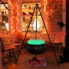 Halloween Witches Cauldron On Tripod – Large Witches Cauldron With Lights Mesh – Halloween Decorations Outdoor