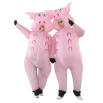 Inflatable Pink Pig Mascot Costume