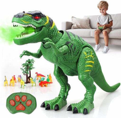 Remote Control Dinosaur Toys, Light Up & Realistic Roaring Sound, T Rex Dinosaur Toys, Electronic Walking Dinosaur Toys, Dinosaur Robot Toy