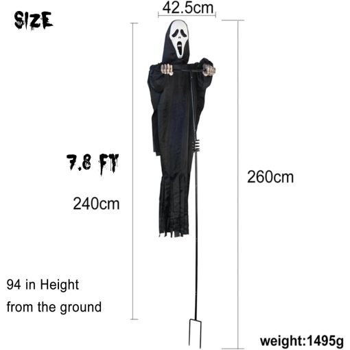 Scarecrow Screaming Ghost Halloween Scary Ghost of Death Ghost Flying Halloween Decoration for Outdoor Garden